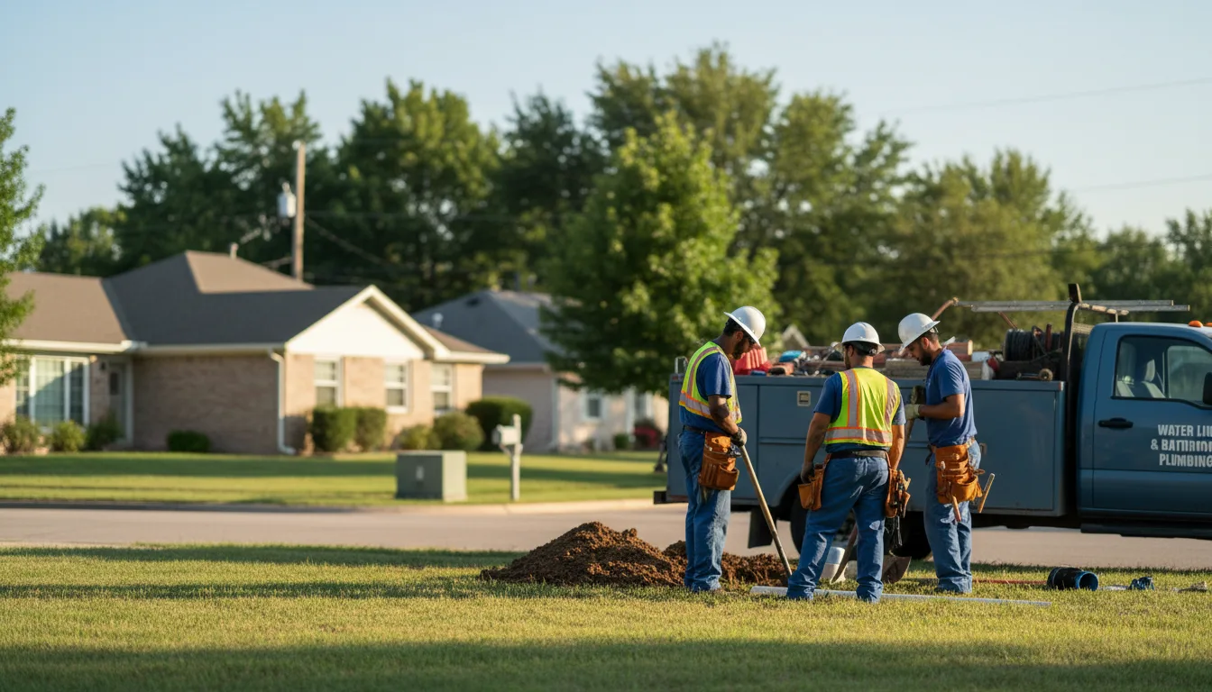 Residential water line and bathroom plumbing service in Woodburn, IA